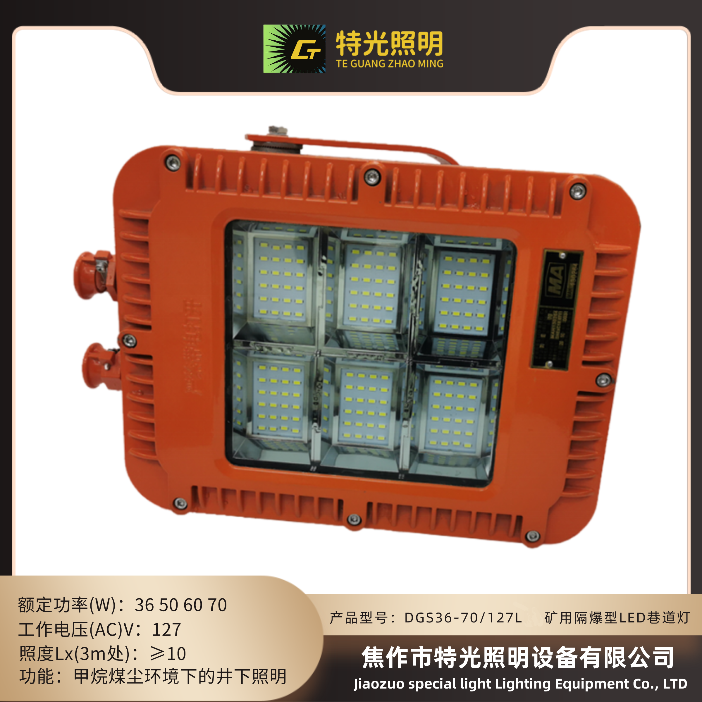 dgs 系列矿用隔爆型 led 巷道灯